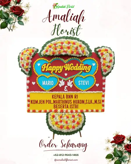 Papan Bunga Pernikahan Kuto